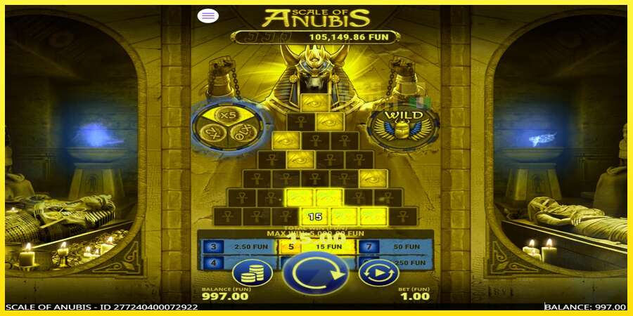 Riktiga pengar med en spelautomat Scale of Anubis, bild 3