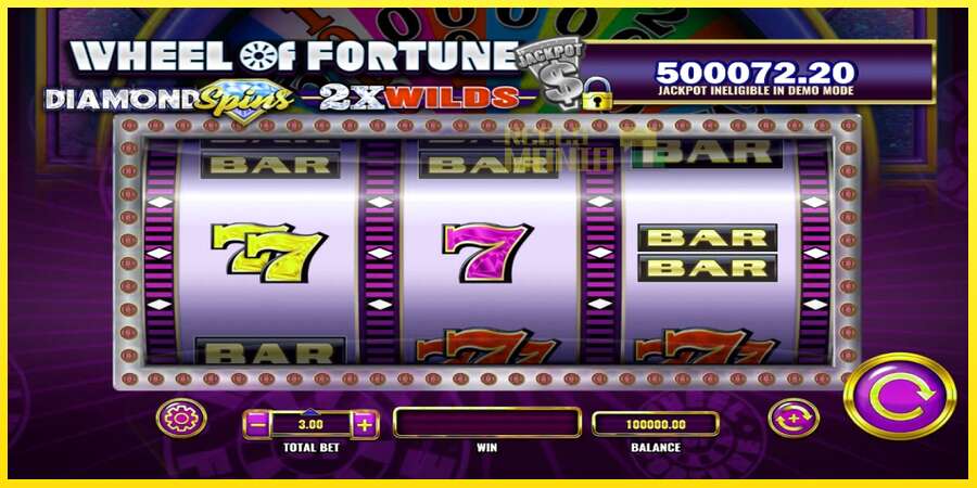 Riktiga pengar med en spelautomat Wheel of Fortune Diamond Spins 2x Wilds, bild 1