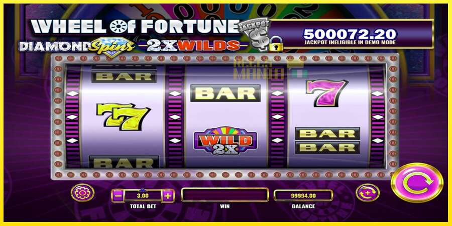 Riktiga pengar med en spelautomat Wheel of Fortune Diamond Spins 2x Wilds, bild 2