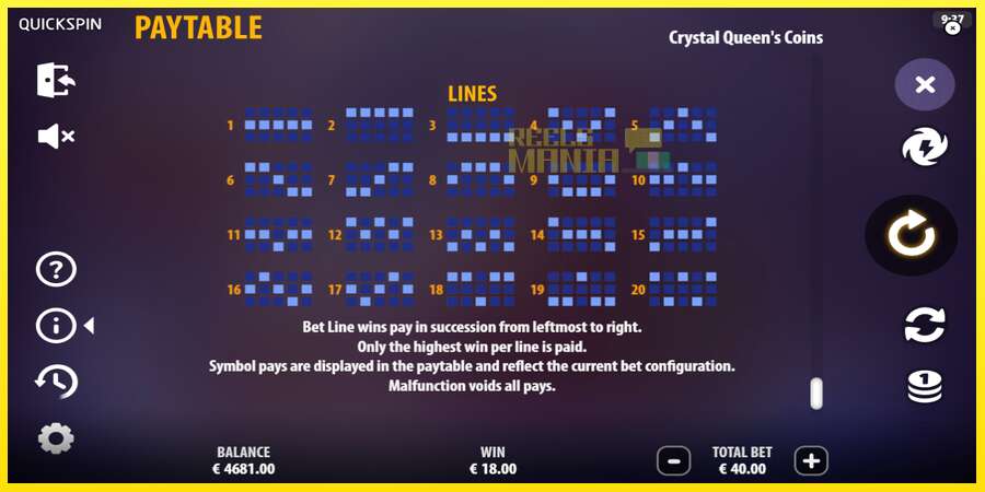 Riktiga pengar med en spelautomat Crystal Queens Coins, bild 7