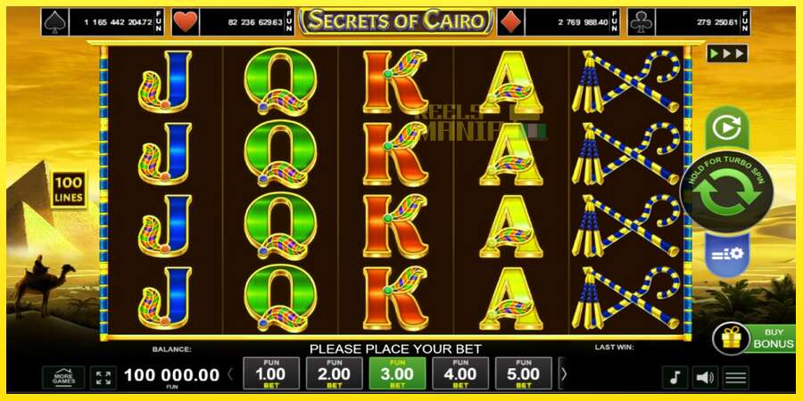 Riktiga pengar med en spelautomat Secrets of Cairo, bild 1