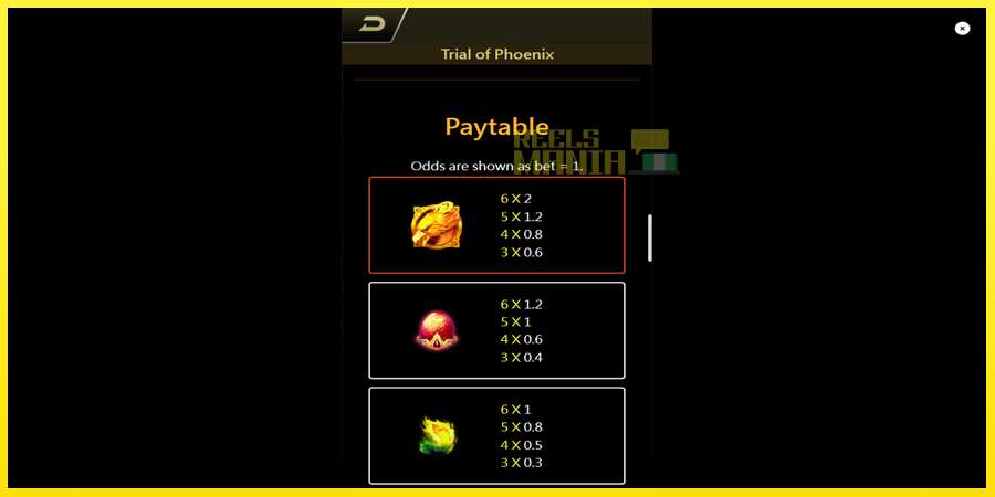 Riktiga pengar med en spelautomat Trial of Phoenix, bild 6