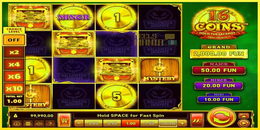 Riktiga pengar med en spelautomat 16 Coins Grand Gold Edition Halloween Jackpots, bild 3