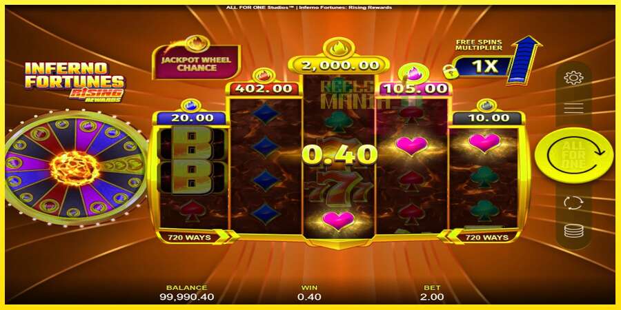 Riktiga pengar med en spelautomat Inferno Fortunes: Rising Rewards, bild 3