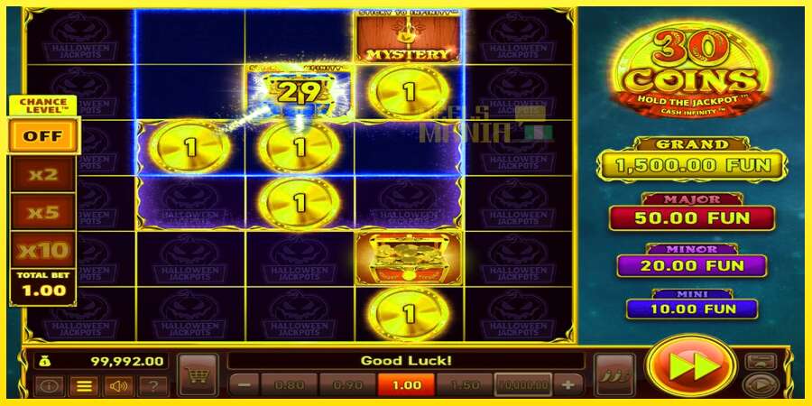 Riktiga pengar med en spelautomat 30 Coins Halloween Jackpots, bild 2