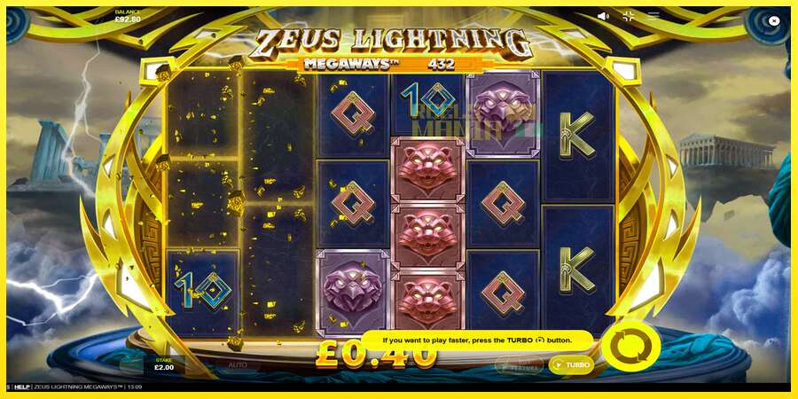 Riktiga pengar med en spelautomat Zeus Lightning Megaways, bild 3