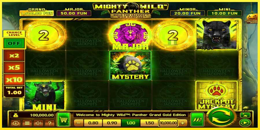 Riktiga pengar med en spelautomat Mighty Wild: Panther Grand Gold Edition Halloween Jackpots, bild 1