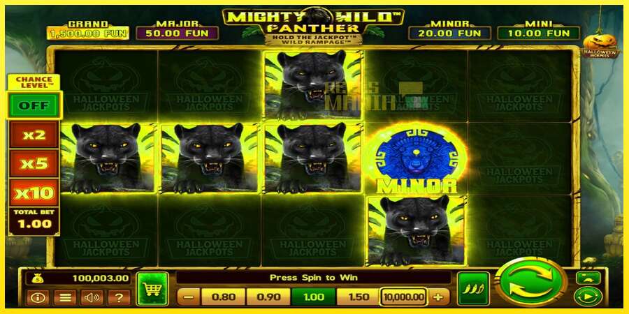 Riktiga pengar med en spelautomat Mighty Wild: Panther Grand Gold Edition Halloween Jackpots, bild 2