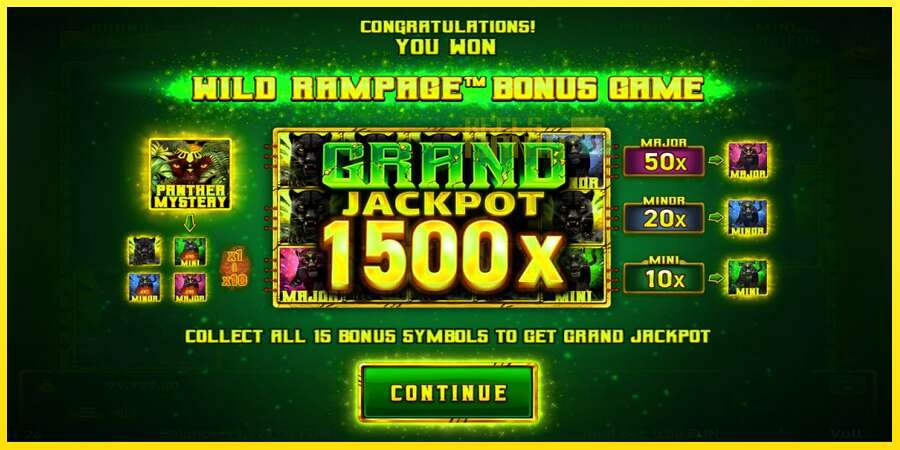 Riktiga pengar med en spelautomat Mighty Wild: Panther Grand Gold Edition Halloween Jackpots, bild 3