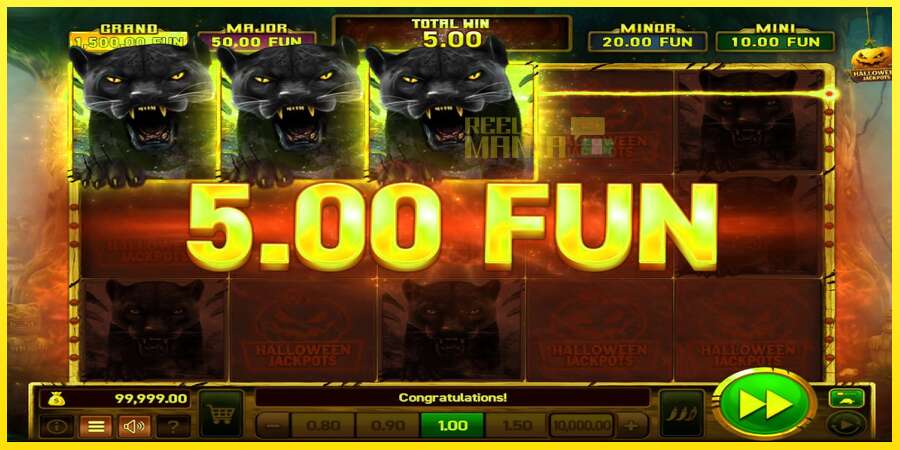 Riktiga pengar med en spelautomat Mighty Wild: Panther Grand Gold Edition Halloween Jackpots, bild 4