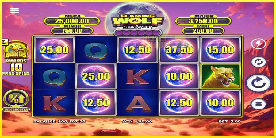 Riktiga pengar med en spelautomat Flaming Wolf Link & Win, bild 4