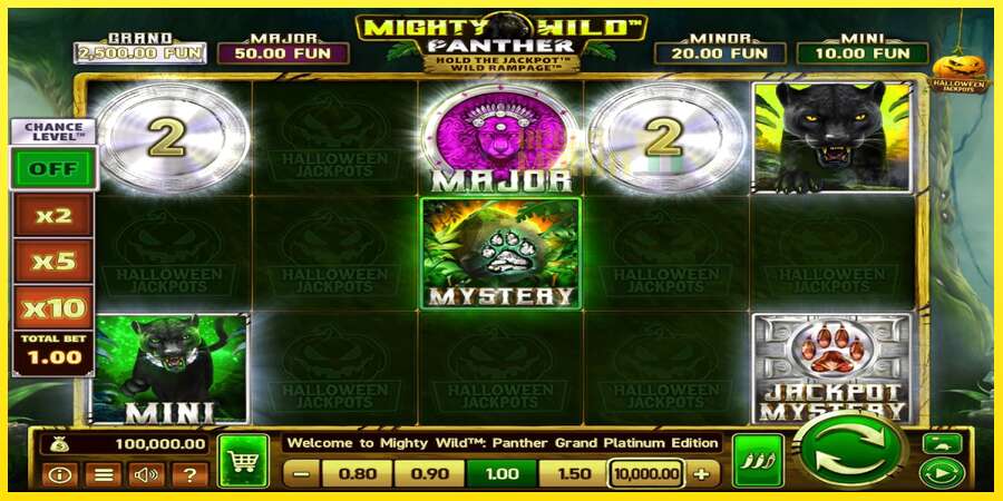 Riktiga pengar med en spelautomat Mighty Wild: Panther Grand Platinum Edition Halloween Jackpots, bild 1