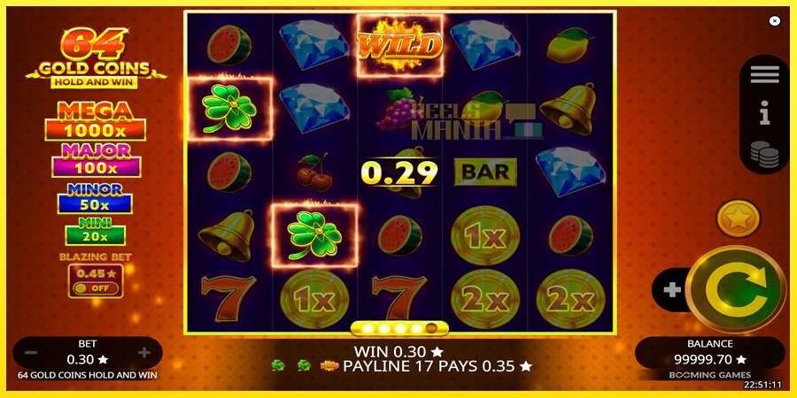 Riktiga pengar med en spelautomat 64 Gold Coins Hold and Win, bild 2