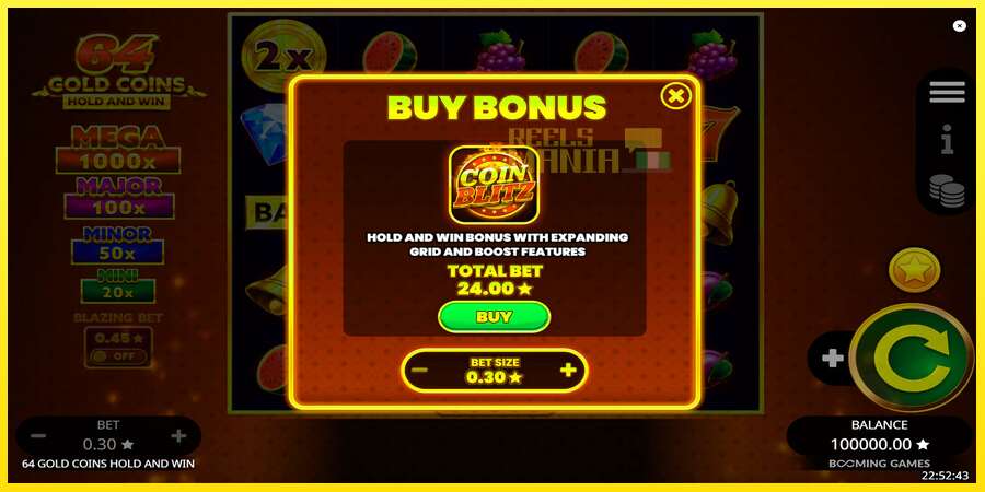 Riktiga pengar med en spelautomat 64 Gold Coins Hold and Win, bild 5