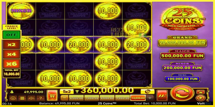 Riktiga pengar med en spelautomat 25 Coins Halloween Jackpots, bild 3