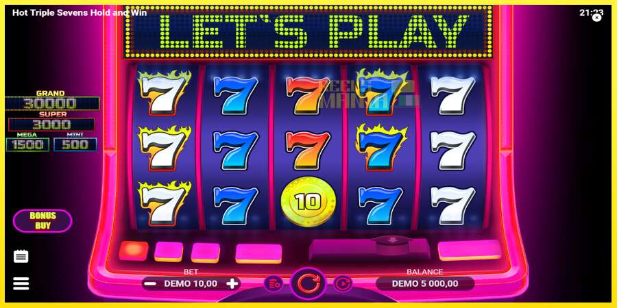 Riktiga pengar med en spelautomat Hot Triple Sevens Hold & Win, bild 2