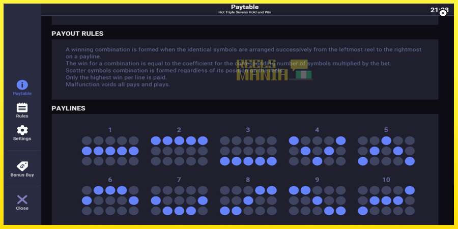 Riktiga pengar med en spelautomat Hot Triple Sevens Hold & Win, bild 7