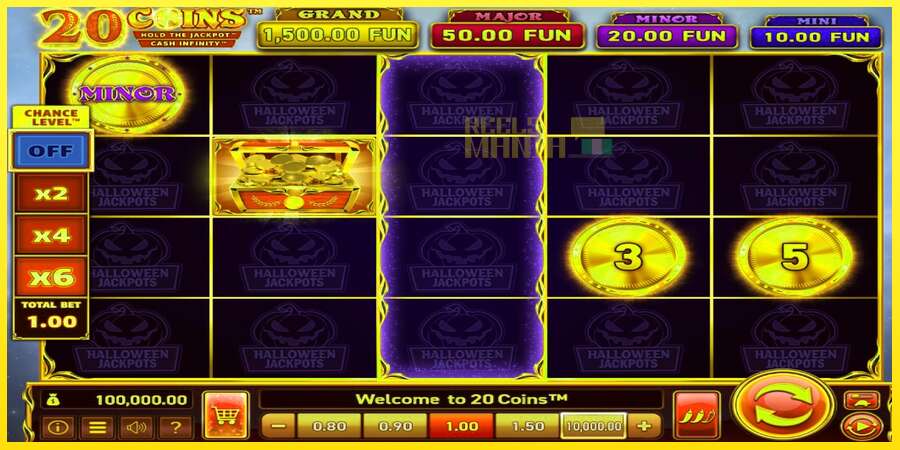 Riktiga pengar med en spelautomat 20 Coins Halloween Jackpots, bild 1