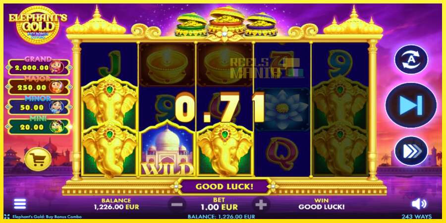 Riktiga pengar med en spelautomat Elephants Gold Buy Bonus Combo, bild 3