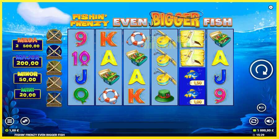 Riktiga pengar med en spelautomat Fishin Frenzy Even Bigger Fish, bild 1