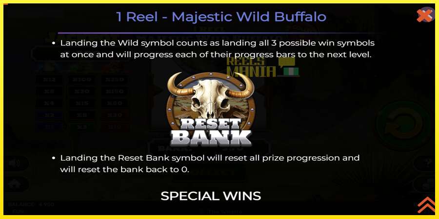 Riktiga pengar med en spelautomat 1 Reel Majestic Wild Buffalo, bild 7