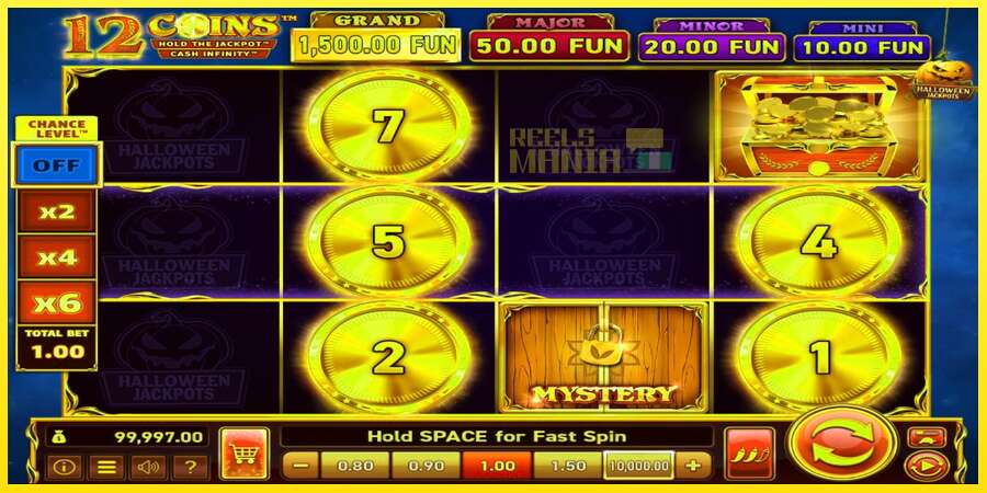 Riktiga pengar med en spelautomat 12 Coins Grand Gold Edition Halloween Jackpots, bild 2