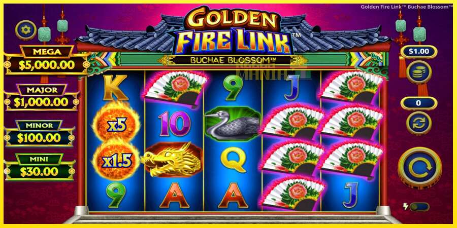 Riktiga pengar med en spelautomat Golden Fire Link Buchae Blossom, bild 2