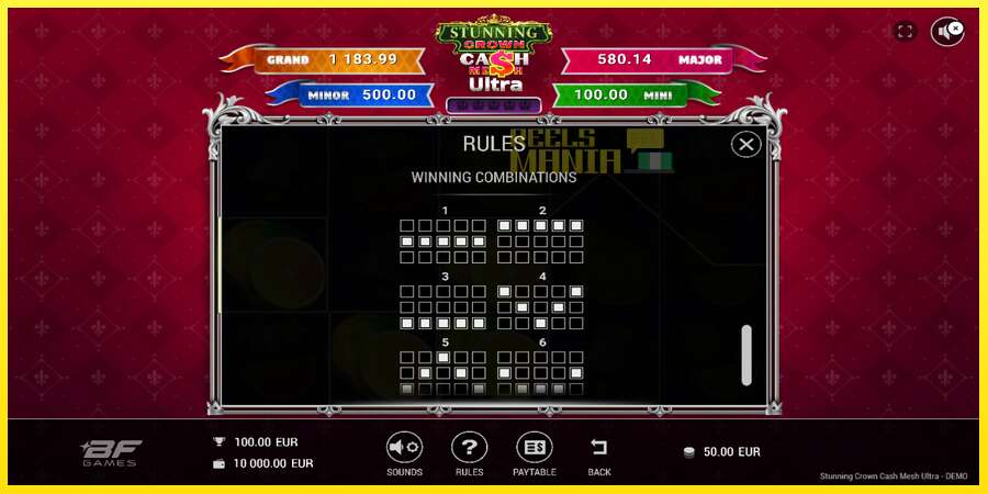 Riktiga pengar med en spelautomat Stunning Crown Cash Mesh Ultra, bild 7