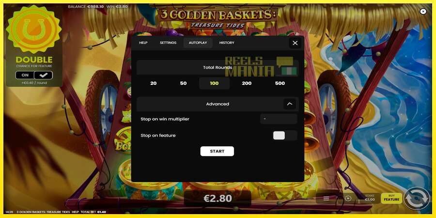 Riktiga pengar med en spelautomat 3 Golden Baskets: Treasure Tides, bild 6