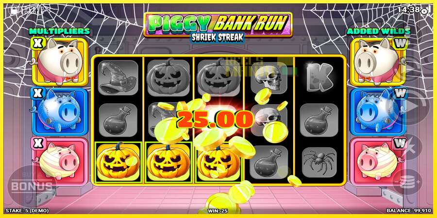 Riktiga pengar med en spelautomat Piggy Bank Run - Shriek Streak, bild 2