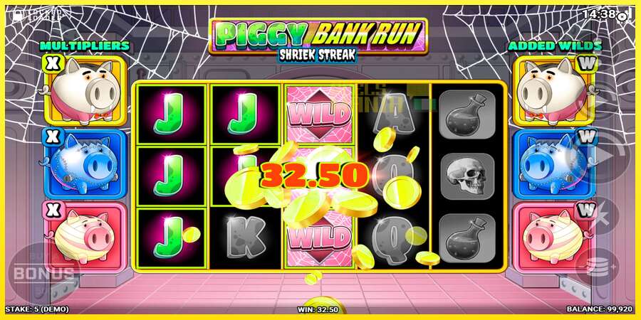 Riktiga pengar med en spelautomat Piggy Bank Run - Shriek Streak, bild 3