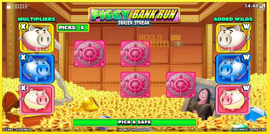 Riktiga pengar med en spelautomat Piggy Bank Run - Shriek Streak, bild 5