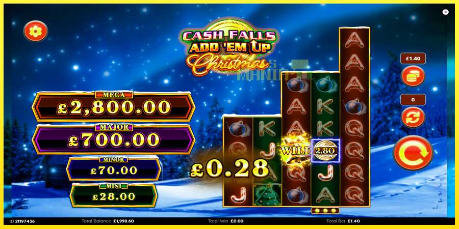 Riktiga pengar med en spelautomat Cash Falls: Add Em Up Christmas, bild 6