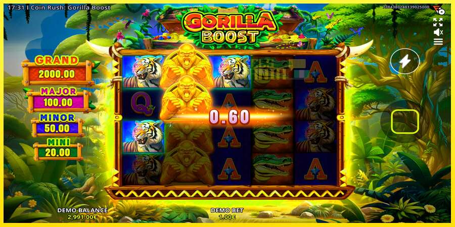 Riktiga pengar med en spelautomat Coin Rush: Gorilla Boost, bild 3