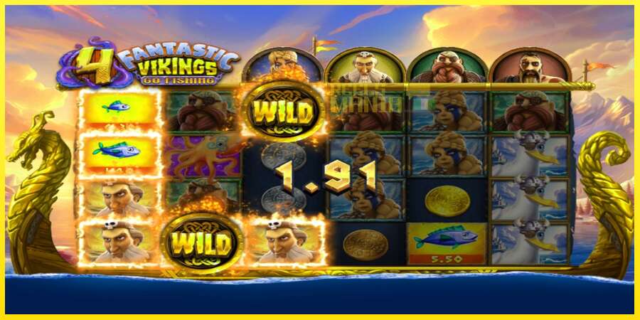 Riktiga pengar med en spelautomat 4 Fantastic Vikings Go Fishing, bild 2