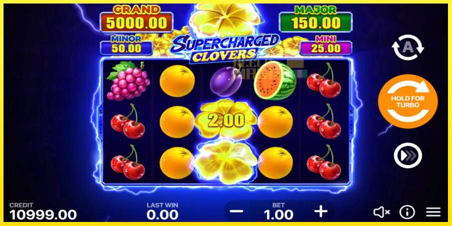 Riktiga pengar med en spelautomat Supercharged Clovers: Hold and Win, bild 1