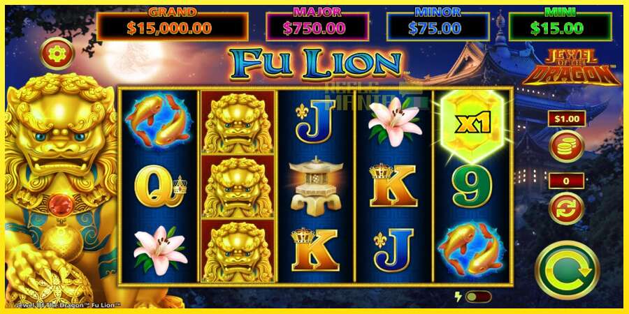 Riktiga pengar med en spelautomat Jewel of the Dragon Fu Lion, bild 1