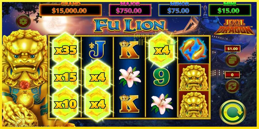 Riktiga pengar med en spelautomat Jewel of the Dragon Fu Lion, bild 2