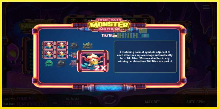 Riktiga pengar med en spelautomat Sweet Tooth Monster Mayhem, bild 4