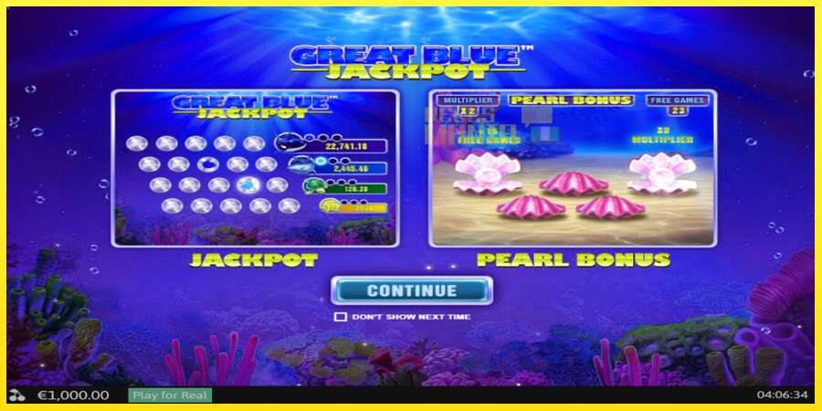 Riktiga pengar med en spelautomat Great Blue Jackpot, bild 1