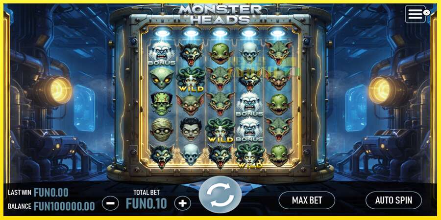 Riktiga pengar med en spelautomat Monster Heads, bild 1